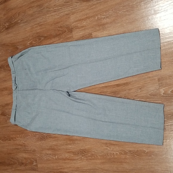 Hiroko Pants - (20W) Hiroko Formal Office Workwear Straight Leg Slim Fit Belted Trousers